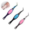 Craft Tweezers, 3PCS Crossing Lock Tweezers, Stainless Steel Soft-Grip Tweezers