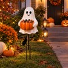 Halloween Ghost Pumpkin Stake Light for Yard – 2D Outdoor