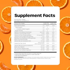 ChildLife | Multi Vitamin SoftChew Gummies® 27 Tablets Natural Orange Flavor | Gomitas Multivitamínicas SoftChew® 27 tabletas Sabor Naranja Natural
