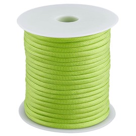 SOFPLATE 34 Yards/31 m 4 mm Paracord Rope Parachute Cord Spool 7 Strands Core 550 lbs Green Yellow Nylon Survival Paracord for Camping Fishing Tents Belt Bracelets Dog Collars Lead Key
