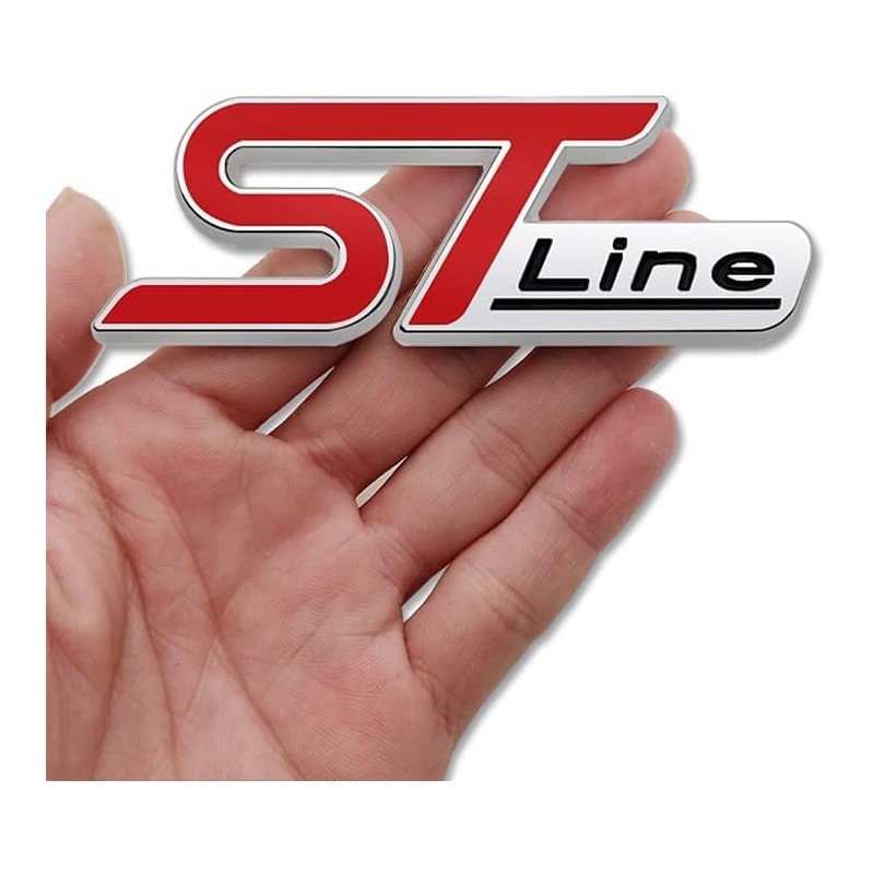 ST Line Emblem Metal Car Front Grille Decoration, Easy Installation,