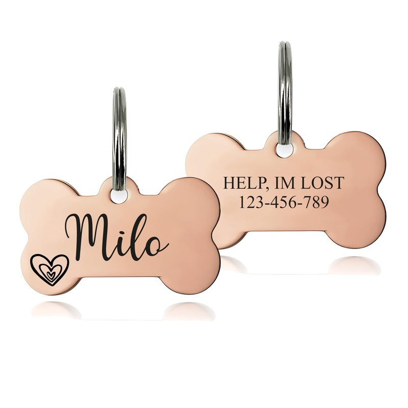 Custom Stainless Steel Dog Tag – Bone Shape Pet ID