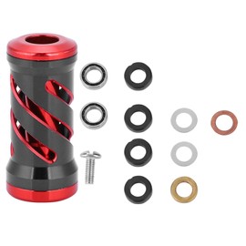 Fishing Reel Handle Metal Knob with Fittings Replacement Parts for Spinning Reels Black&amp;Red