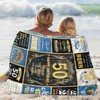 50th Birthday Blanket, 50 Year Old Gifts for Men, 50th