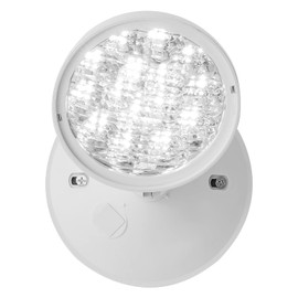 CM MZY Emergency Remote Head Lighting, Single Head Emergency Light, UL Listed, Multi Voltage 3.6 to 24 Volt Input, 3 Watts, 180 Lumen, Round