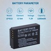 2-Pack LP-E12 Batteries with USB Dual Battery Charger for Canon