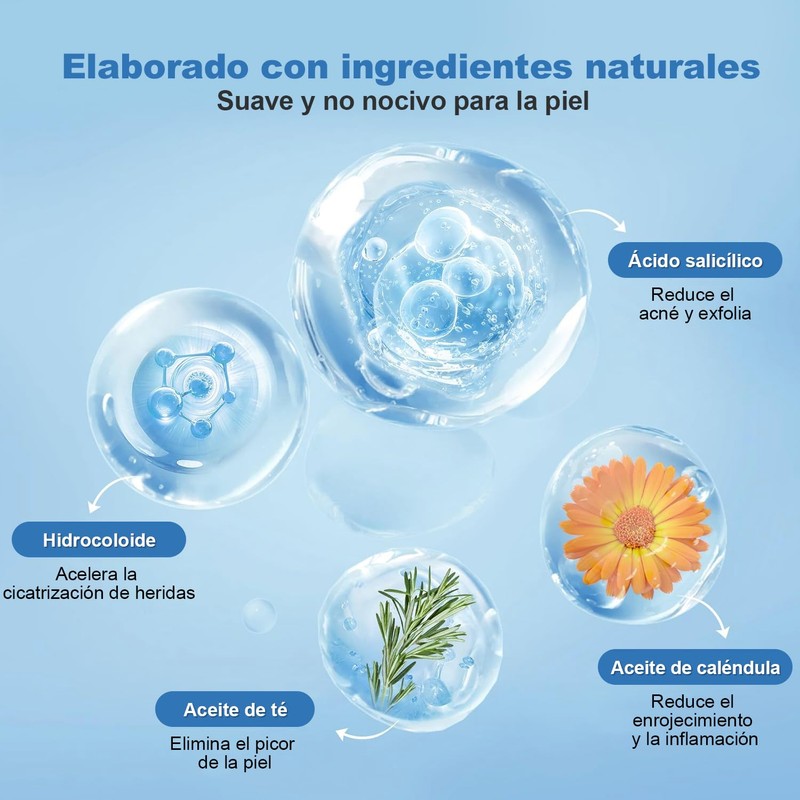 Parches para Acne,Pimple Patch,200 Almohadillas Hidrocoloides para Espinillas, Parches para