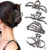 4 Piezas Pinzas Para Cabello Estilo Punk Con Strass, Diseños