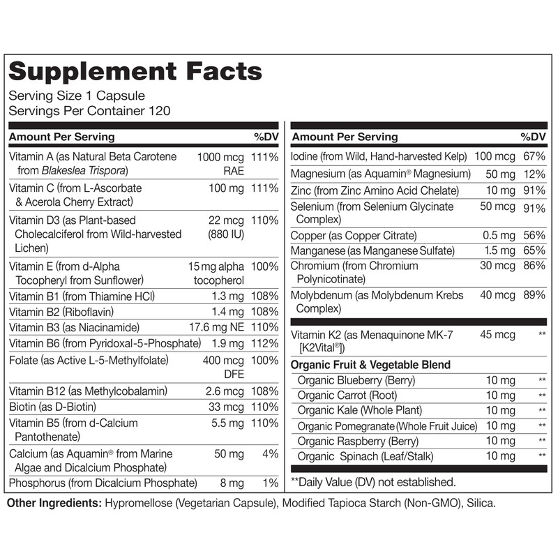 NATURELO Mens Multivitamins - One Daily Multivitamin for Men with