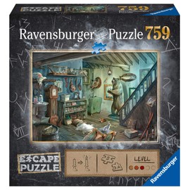 Ravensburger 16435 Forbidden Basement 759 Piece Jigsaw Puzzle for Kids and Adults Ages 12 and Up - an Escape Room Experience in Puzzle Form, Black