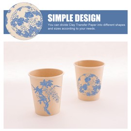 COHEALI Flower Decals Pottery Transfer Paper 4 Sheets Clay Transfer Paper Decal High Temperature Underglaze Colored Paper Clay Transfer Paper Underglaze Floral Decor