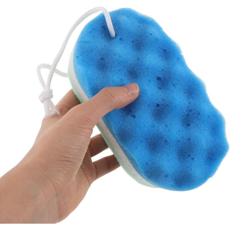 Esponja de Baño Exfoliante Azul LIFKOME de 4 Piezas con