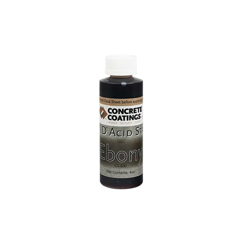 CC Concrete Coatings Vivid Acid Stain for Concrete EBONY 4OZ