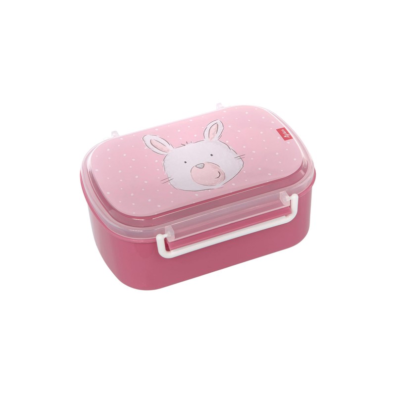 SIGIKID Nursery Set Drinking Bottle and Lunch Box Pink/Beige Rabbit,