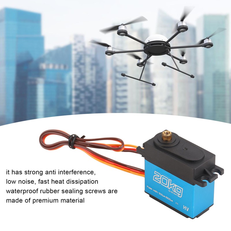 20KG Servo Aluminum Alloy 270 Degree Metal Gear RC Servo