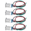 4 Sets PreWired Round LEDs Waterproof Metal 2Color Indicator Common
