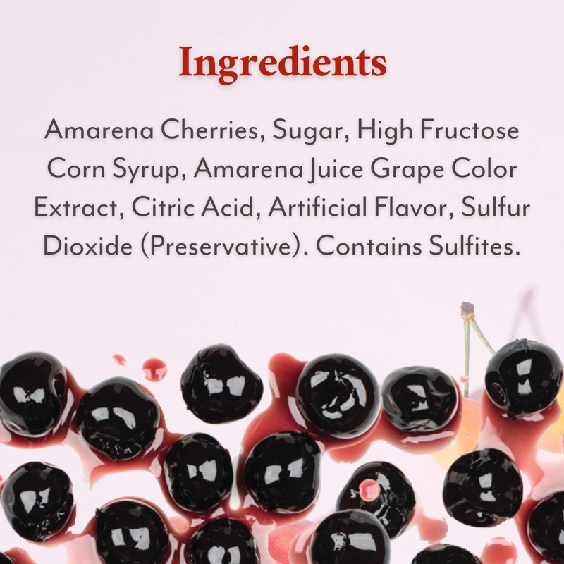 Roland Foods Whole Pitted Amarena Cherries in Syrup, Specialty Imported
