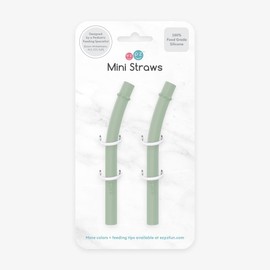 ezpz Mini Cup + Straw Training System Straw Replacement 2-Pack (Sage)