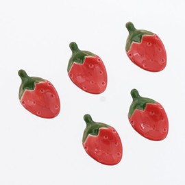 te-buruuxeai-suto Strawberry Chopstick Rest Set of 5 katorari-resuto supu-nresuto Dinnerware Set , Red