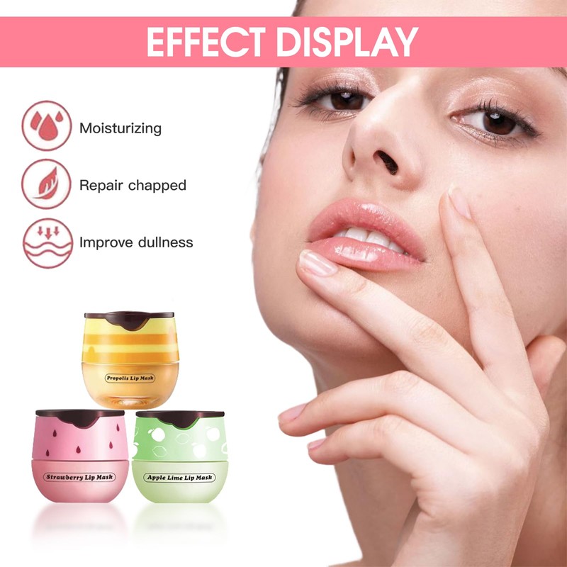 Asheyya 3 PCS Honey Lip Balm, Honeybalm Uk Lips with