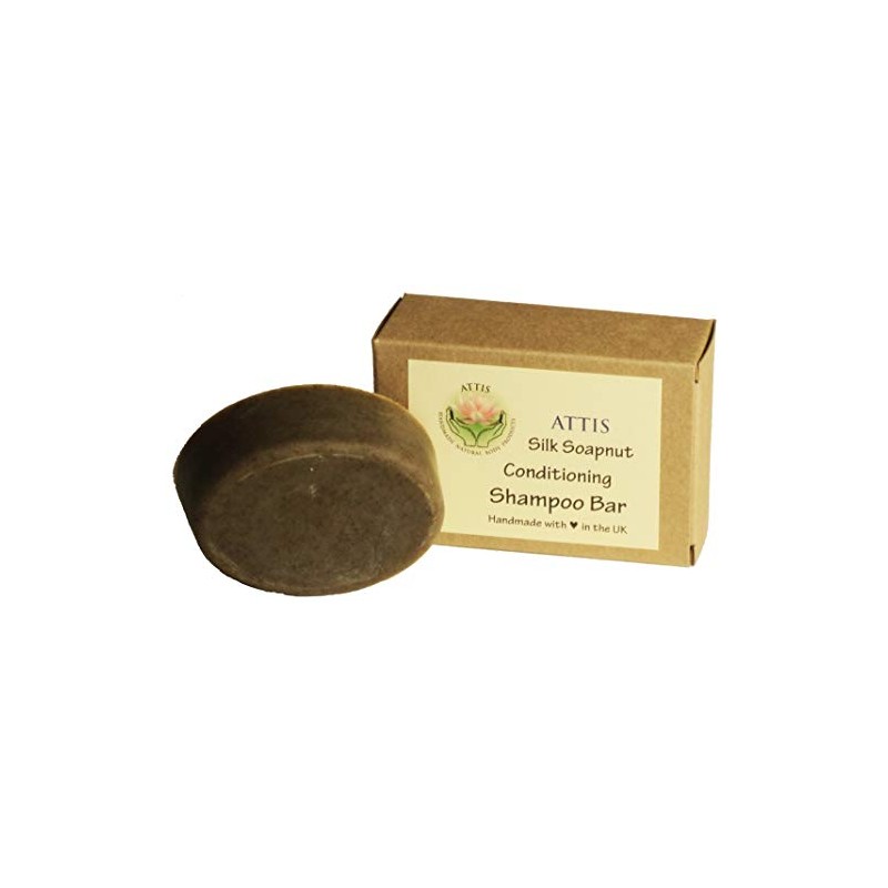 ATTIS Handmade Silk Soapnut Conditioning Shampoo Bar | with Shikakai