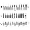 Socket and Socket Bit Set, 34Pcs Female E Torx Socket