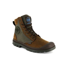 Palladium Men's Pampa Sport Cuff Wpn Rain Boot, Brindle Brown/Moon Mist, 5 M US
