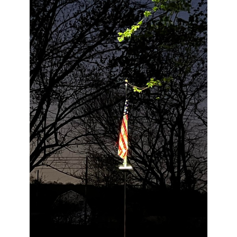 Flag Pole Light Solar Powered, Solar Flagpole Lights for 15