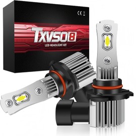 Haipky HIR2/9012 LED Headlight Bulbs, 6000K White Color, 18000LM, Wireless Plug-and-Play Easy Installation, Car Lamps Halogen/HID Replacement, Pack of 2