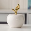 Alipis Ceramic Apple Ornament Statue Crafts Apple Desktop Ornament Small