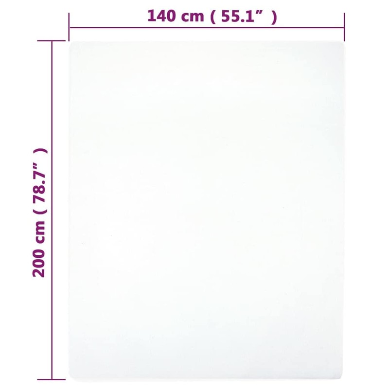 vidaXL Fitted Sheet Pack of 2 Jersey White 140 x