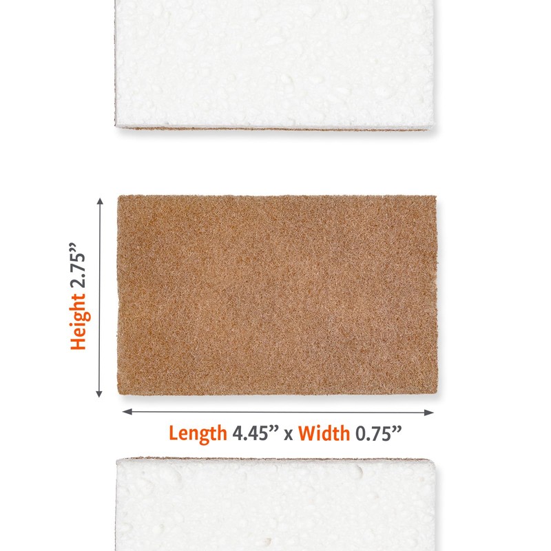 Full Circle Walnut Scrubber Sponges, Pack of 2 – Dual-Sided,