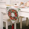 Trimming Shop Christmas Table Runner Wreath Woven Long Cotton Linen