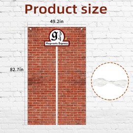 Platform 9 and 3/4 King's Cross, Photo Booth Props Brick Wall Background, Suitable for Outdoor and Indoor use, Fan Love, Birthday Gifts, Party Supplies