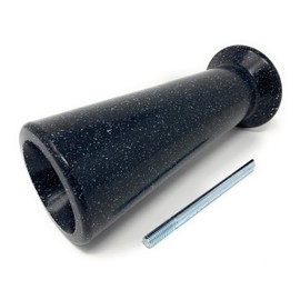 OPTIMUM Slim Memorial Cemetery Flower Vase - Plastic (Blacker Granite) with Metal Ground Spike, Grave Marker, Decorations for Gravesite, Headstone Flowers Holder, Garden Lawn & Yard