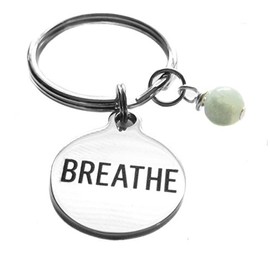 Breathe Yoga Reiki Breath Work Throat Chakra 5th Chakra Key Chain