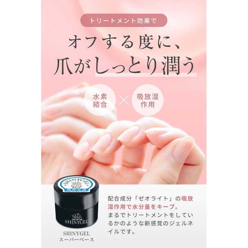 SHINYGEL Super Base, Single Item, 0.2 oz (5 g), Made