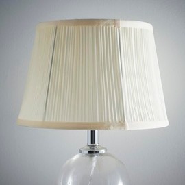 K LIVING Traditional Mushroom Light Shade for Modern Table Lamps and Floor Lamps in Cream | Ambient Lamp Shade for Home | Faux Silk Textured Fabric Lampshade for Ceiling Pendant in Beige (12")