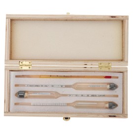 BIUDECO 4pcs Alcohol Hydrometer Tester Glass Meter Distilled Alcohol Measurement