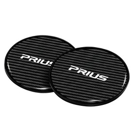 【InnoWave】Prius Dedicated Car Coaster, 2-Piece Set, PRIUS Coaster, Prius 50 Series 60 Series, Round, Non-slip, Shockproof, Waterproof, Odorless, Black