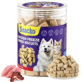 Freeze Dried Chicken Cat Treats 100g - Natural Chicken Cube Snacks,High Protein Grain Free - Healthy Dog Treats for Daily Hip & Joint Care,Pet Training Reward Snack