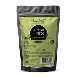 High Strength Guduchi 5000MG- Tinospora Cordifolia No Fillers or Binders - 100% Natural and Gluten Free Vegan Made in UK Prepared by Phd Scientist