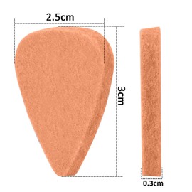 Trimming Shop Guitar Picks Electric Acoustic Bass Guitar Felt Plectrums Ukelele Instruments Medium/Heavy Gauges Jazz Play, 3mm Thick, 10pcs, Assorted Colours