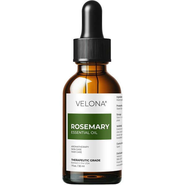 Rosemary Essential Oil by Velona - 1 oz | Therapeutic Grade for Aromatherapy Diffuser Undiluted