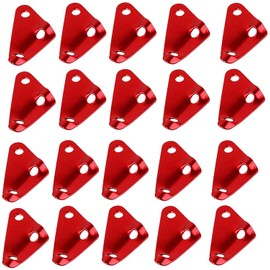 LATRAT Pack of 20 Aluminium Triangle Alloy Rope Tensioners, Three-Hole Tensioner Tent Accessories, Guyline Cord Adjuster Guyline Adjuster for Tent Hiking Camping