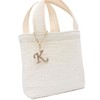 miwaki Bag Charm Initial Charm Keychain Initial Alphabet Square Chain