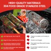 Rolling BBQ Grill Baskets, 2 Pieces, with Wooden Handle, Forks