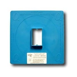 Quickflash Electrical Single Gang Box; 1/2" Raised Plaster Ring Cover Flashing Panel E-SGR