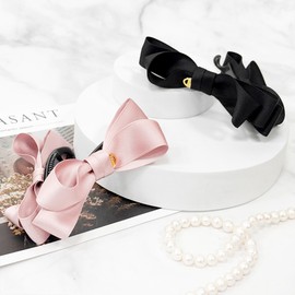 (2 types) Burnaby Silky Ribbon Banana Pin Vintage Rose 10cm / (2종) 버나비 실키 리본 바나나핀 빈티지로즈  10cm