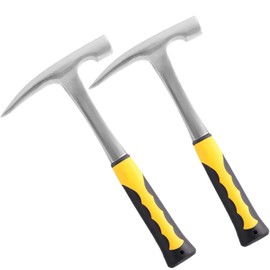 HAKZEON 2 Pcs 32oz Rock Pick Hammer, 12 Inch Steel Geology Rock Hammer, Mason Concrete Chisel for Mining, Geological Prospecting, Camping